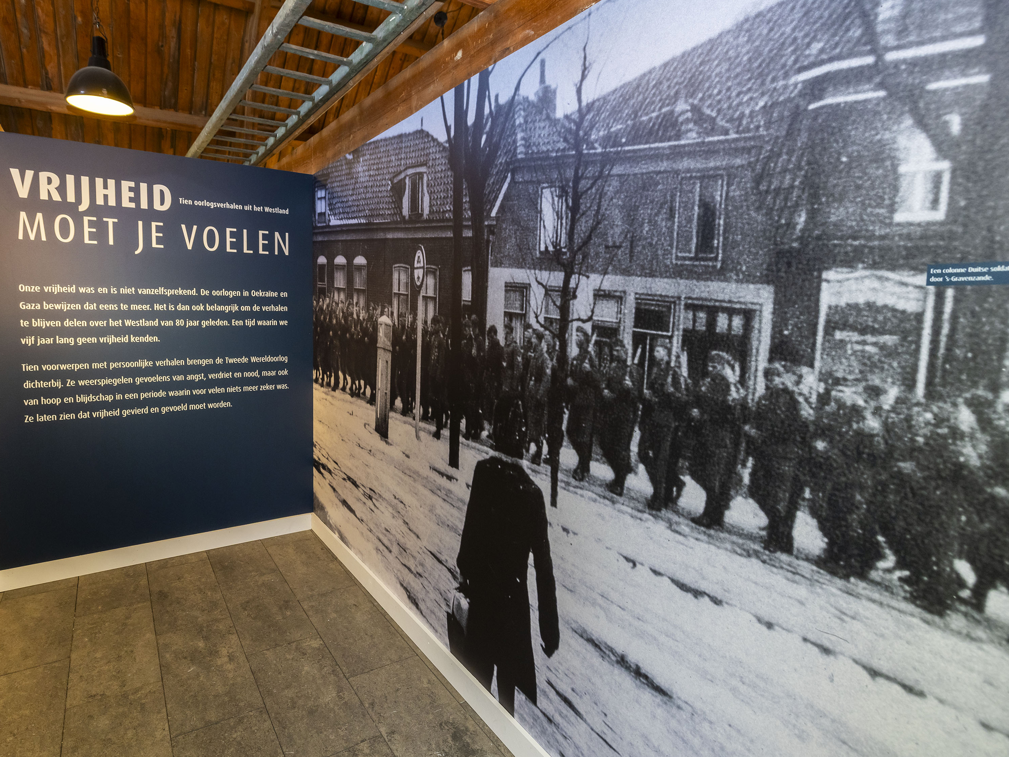 Vormgeving panelen in het Westlandsmuseum.